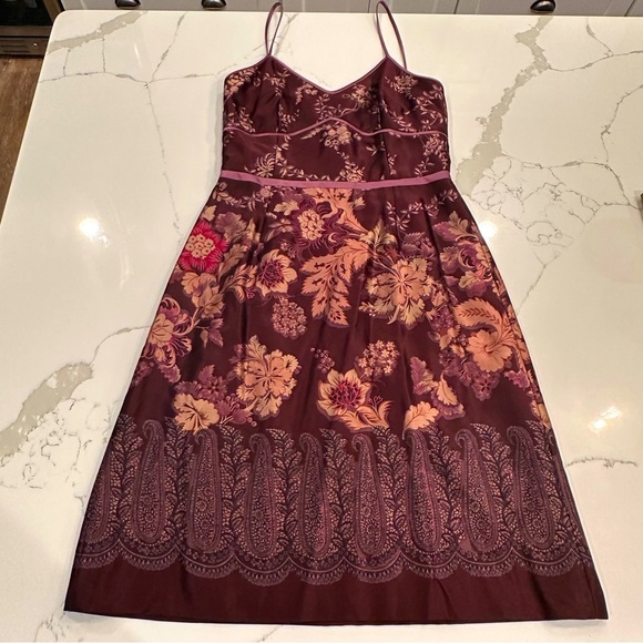 Kay Unger Dresses & Skirts - Kay Unger Womens Silk Babydoll Dress Sz 4 Pink Floral Paisley Fairy Whimsigoth
